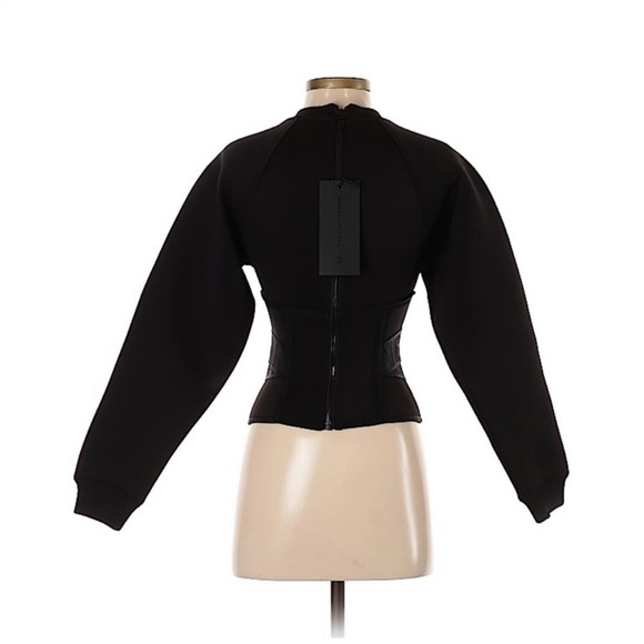 NWT RARE ALEXANDER WANG x H&M Scuba Crewneck Sweatshirt Black, Size 4 - Picture 4 of 10